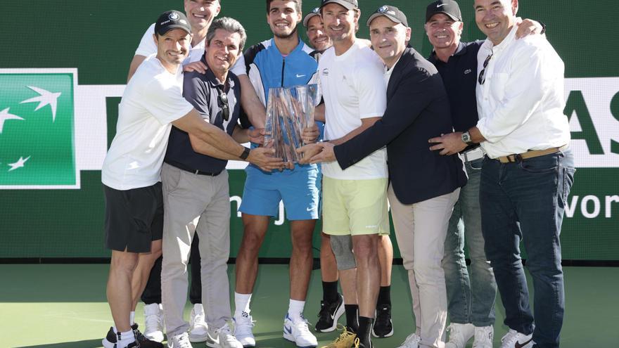 Así celebró Carlos Alcaraz su segundo título de Indian Wells