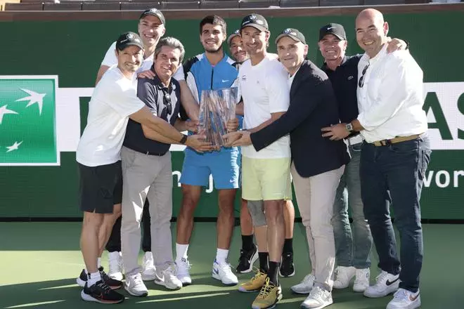 Así celebró Carlos Alcaraz su segundo título de Indian Wells