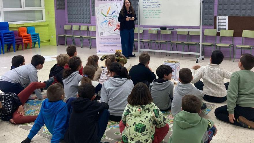 Cerdeiriñas canta contra la violencia machista. El CEIP Cerdeiriñas, de Piloño (Vila de Cruces), acogió ayer el taller Coa forza no falar, de la mano de la cooperativa Sororas y dentro del proyecto Bosquexando a Igualdade, promovido por la ANPA Paxariñas. Todo el alumnado participó en cuatro sesiones, de las que resultó una copla colaborativa para conmemorar el 25-N. Pronto estará en la web de la asociación para que «a poidamos escoitar e desfrutar». El proyecto está cofinanciado con fondos finalistas del Pacto de Estado contra la Violencia de Género y la Dirección Xeral de Promoción da Igualdade, a través de las ayudas dirigidas a las asociaciones de madres y padres del alumnado de centros educativos de Galicia. | FDV