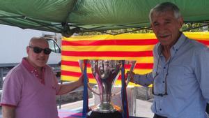 Olmo representó a la Agrupació de Jugadors del FC Barcelona en Sant Feliu de Llobregat