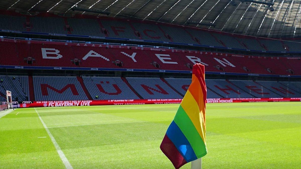 Así lucirán los banderines del Allianz Arena en el último partido de la Bundesliga