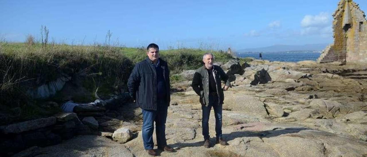 Charlín y Caamaño, en un acto del cuatripartito de Cambados. // Noé Parga