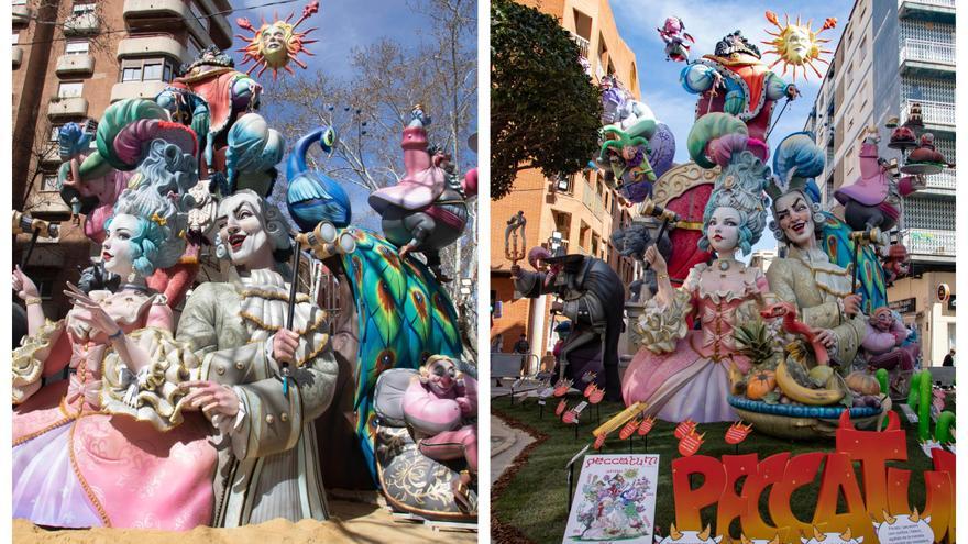 La mejor falla de Xàtiva queda en tercera posición en Gandia