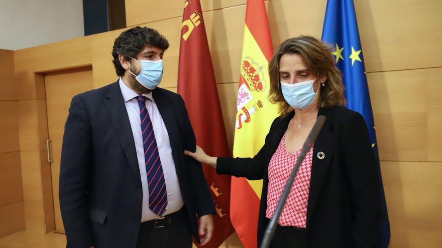 Teresa Ribera y López Miras acordaron trabajar juntos por el Mar Menor en noviembre de 2021