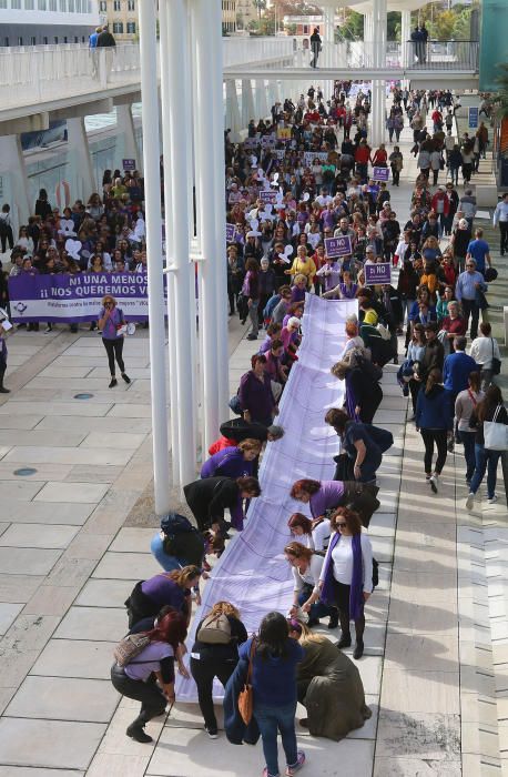 Manifestación contra la violencia de género en Málaga