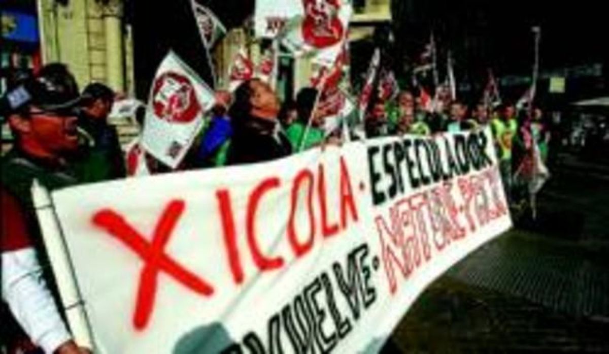 La manifestació barcelonina dels treballadors de Nature Pack.