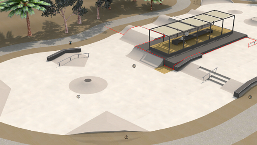 Imatge virtual del futur skatepark