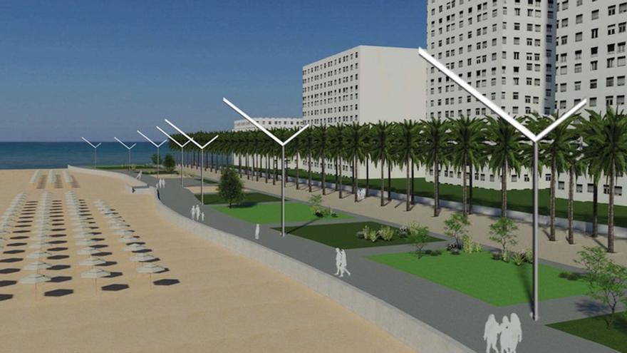 Die Promenade an der Playa de Palma auf Mallorca bekommt LED-Straßenlaternen