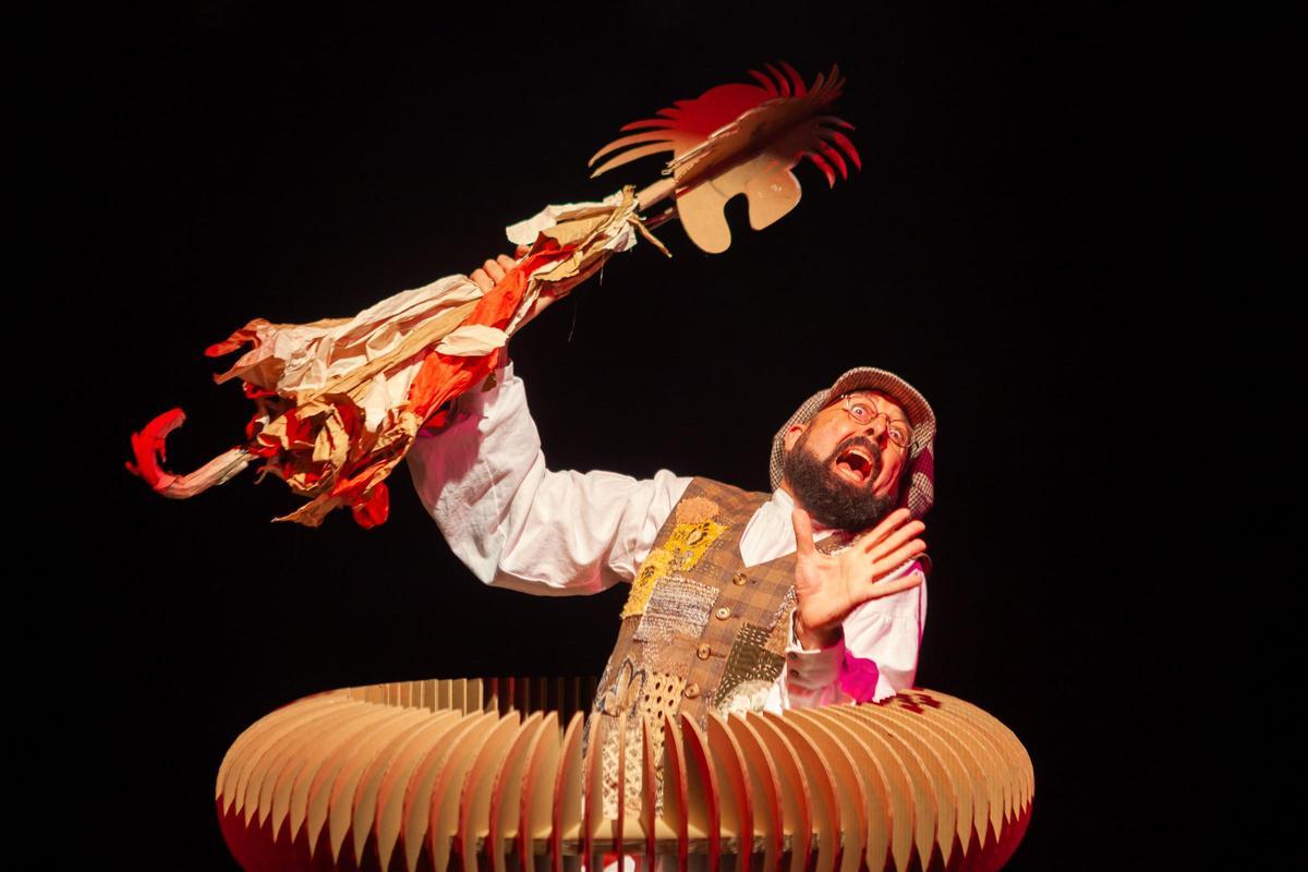 David Acera, en uno de sus espectáculos de cuentacuentos, en una imagen de archivo.