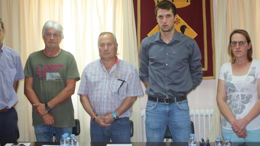 Domènech Vendrell (CiU), Joan Vendrell (CiU), Jaume Badia (ERC), Gerard Barcons (ERC) i Dolors Caelles (ERC)