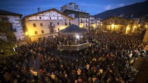 Manifestación en Alsasua en rechazo al acto de España Ciudadana.