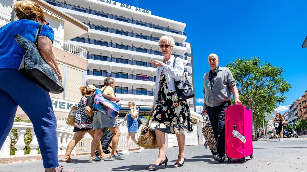 Exterior d’un hotel de Benidorm, aquest dimecres.