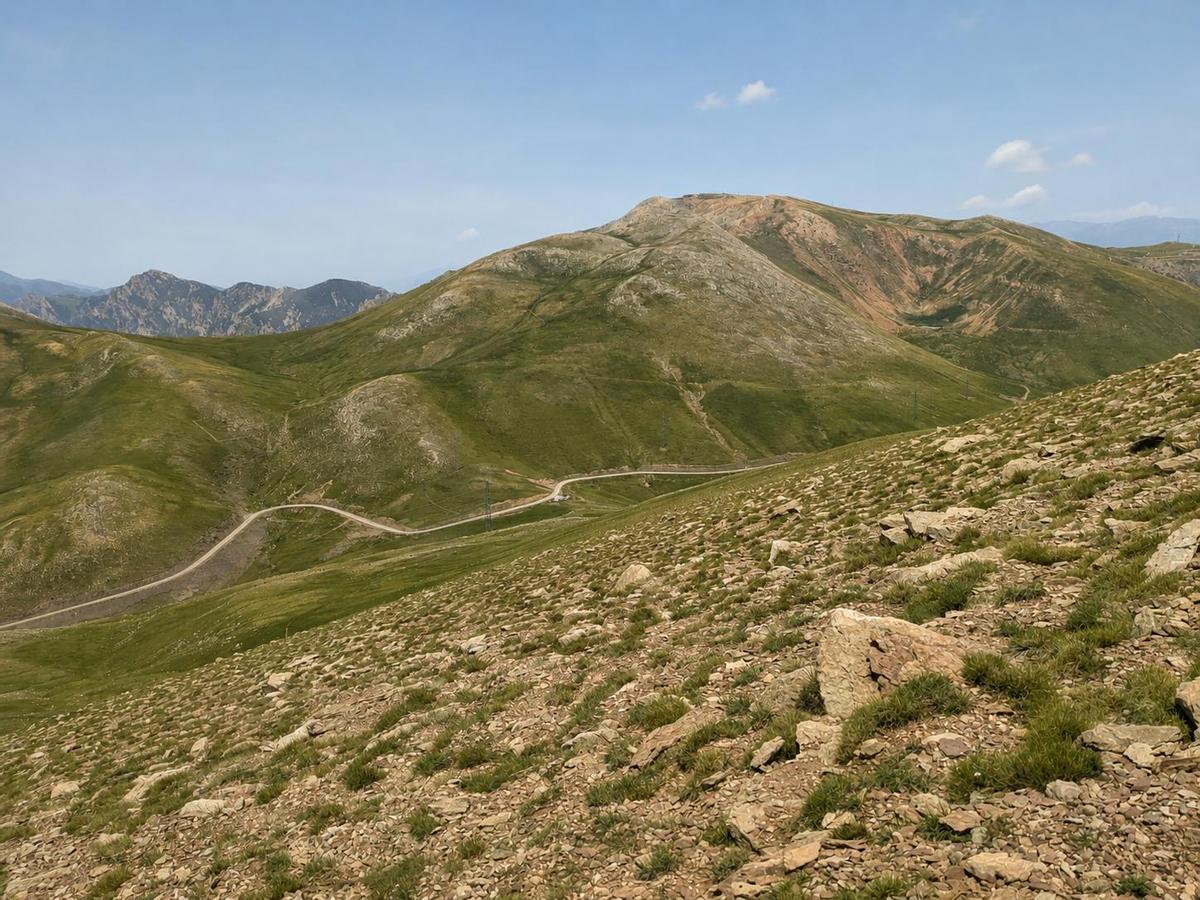 La carretera de alta montaña del Coll de Pal.