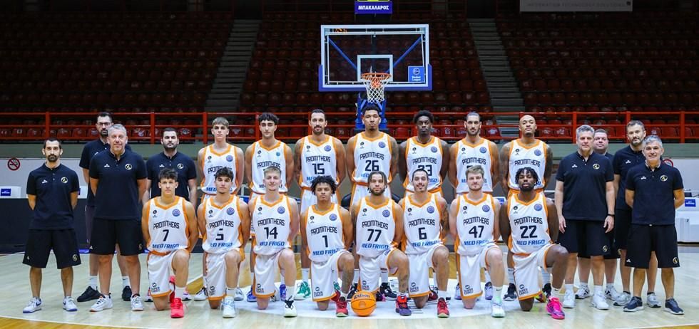 Plantilla del Promitheas Patras, rival del Unicaja en los cuartos de final de la BCL.