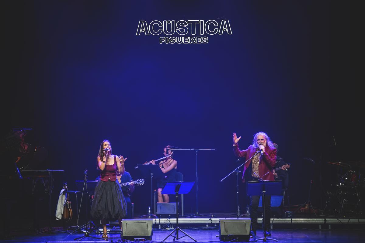 Gemma Humet i Joan Reig durant el concert.