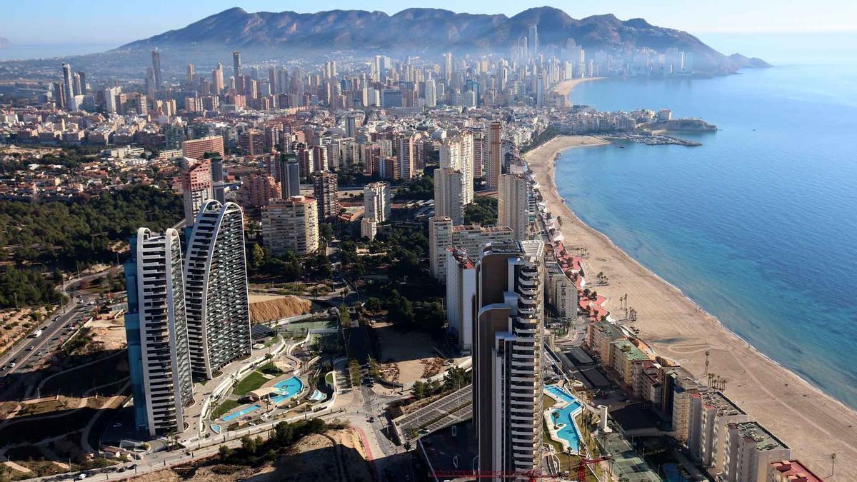Vista aérea de Benidorm.