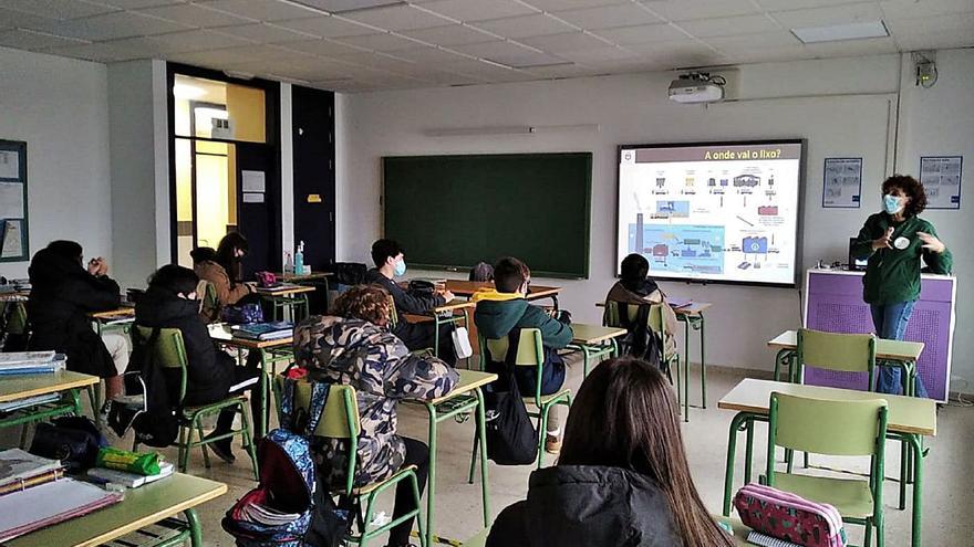 La charla impartida a los alumnos del IES As Bizocas. | // FDV