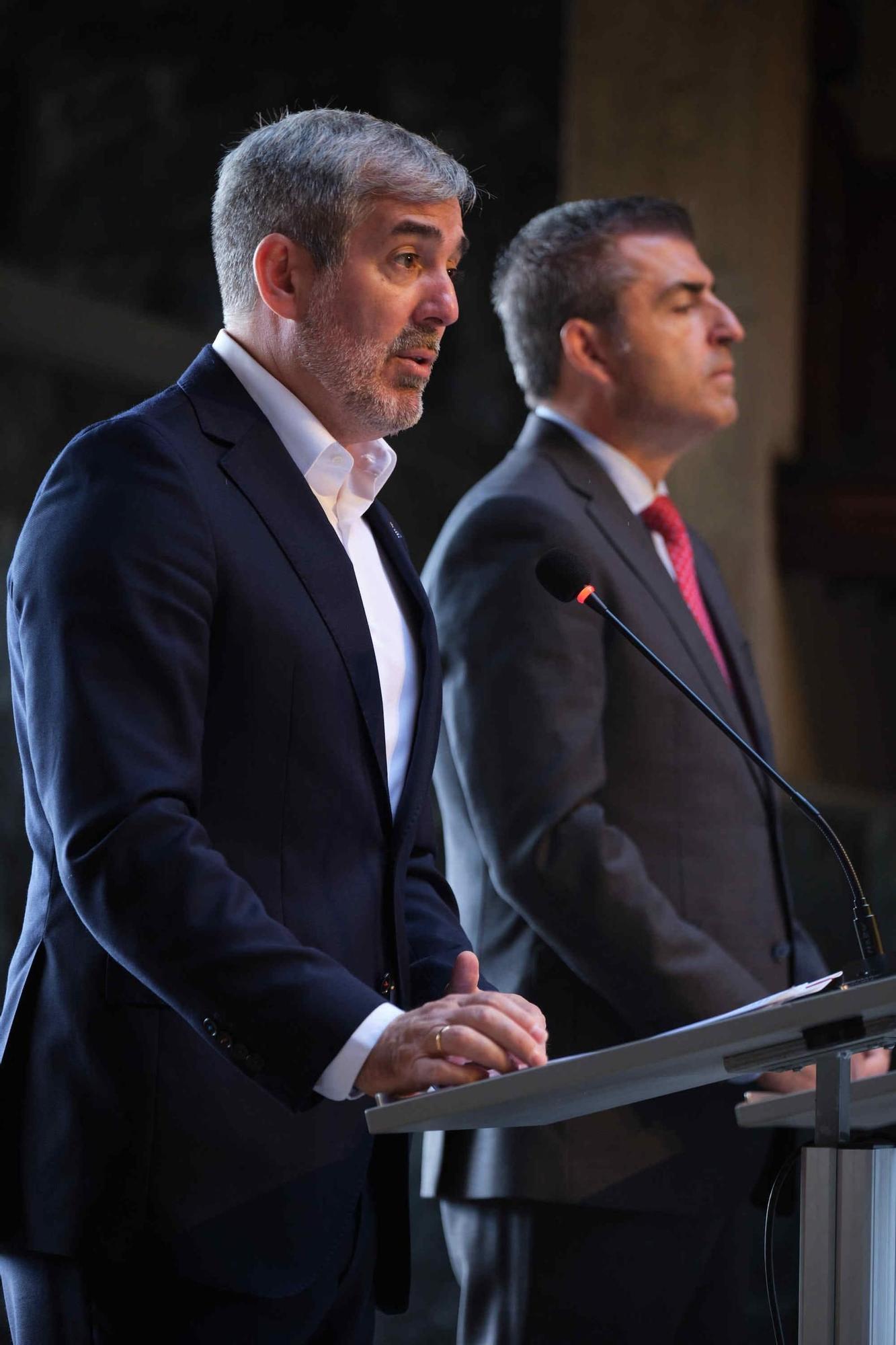 Fernando Clavijo y Manuel Domínguez hacen un balance de los primeros cien días de gobierno