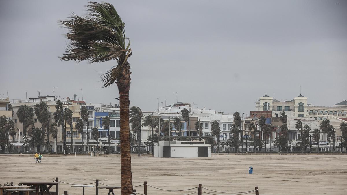 Vista de la Playa de la Malvarrosa.