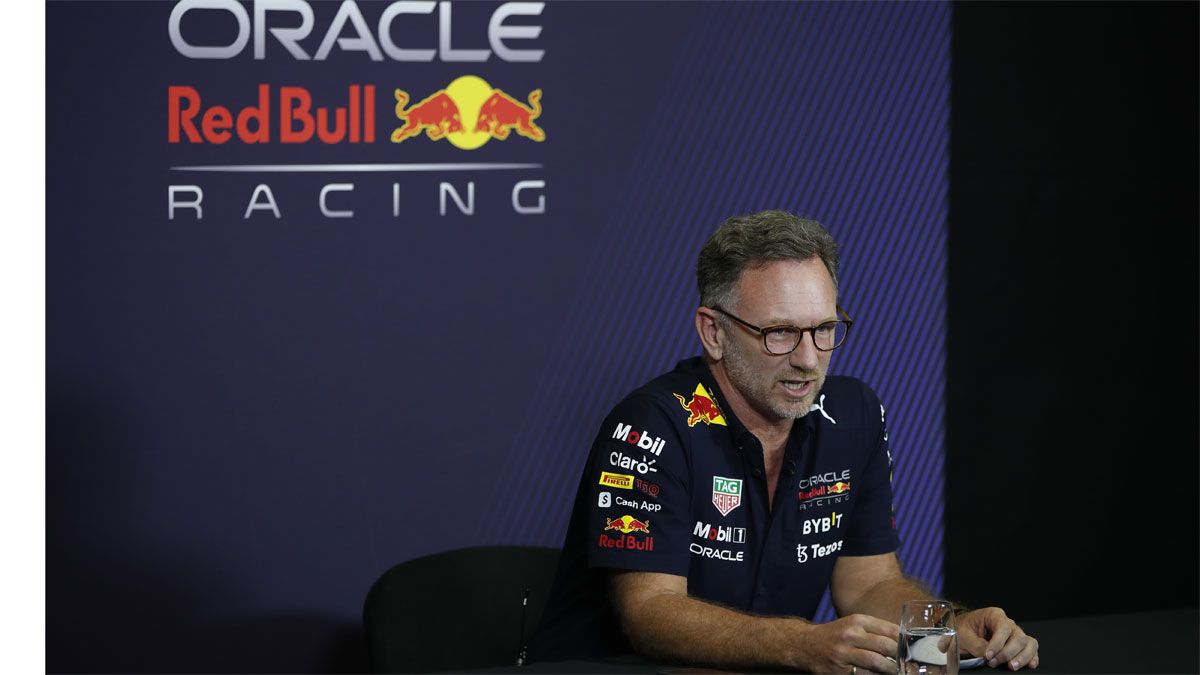 El director de Red Bull, Christian Horner, en rueda de prensa este viernes en México