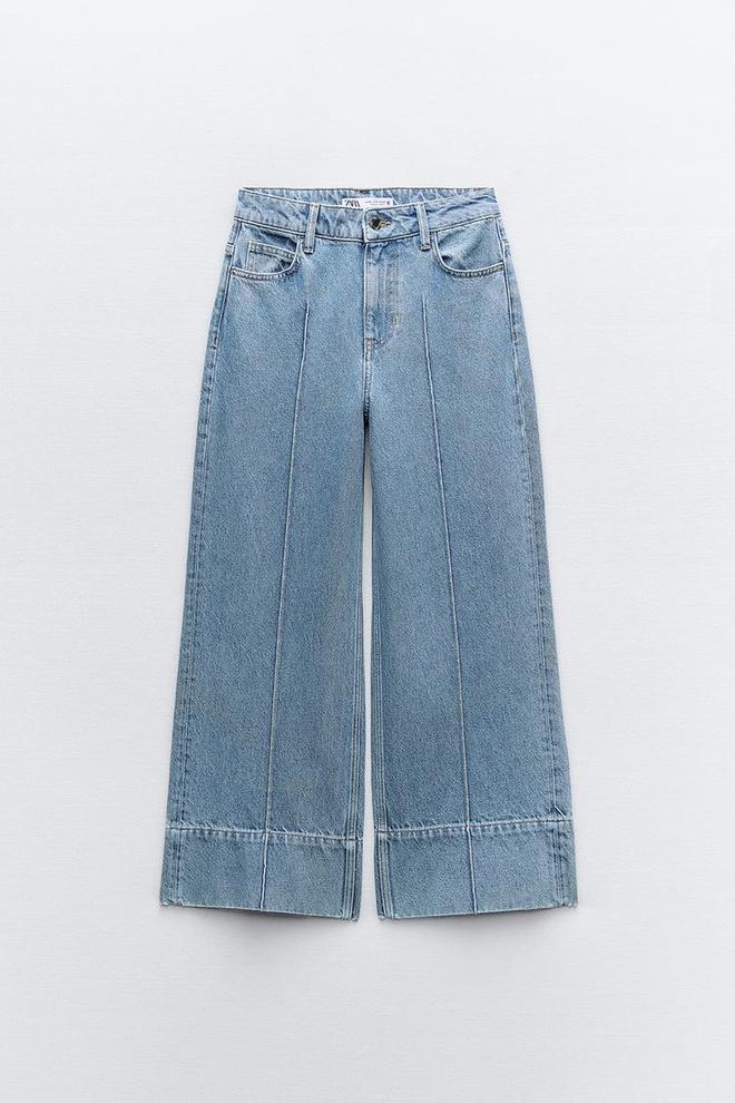 Jeans wide leg crop