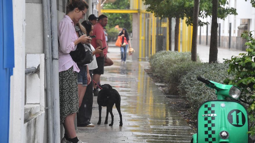 La lluvia regresa a A Coruña tres semanas después