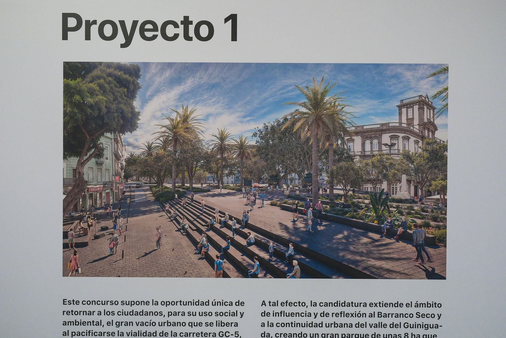 Presentación de anteproyectos finalistas del paseo Guiniguada