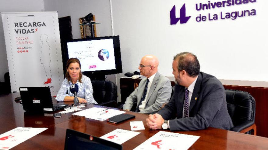 Presentación d e la campaña de donación de sangre en la ULL.