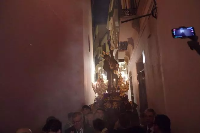 Vía crucis oficial de la Agrupación de Cofradías, presidido por el Señor de Viñeros