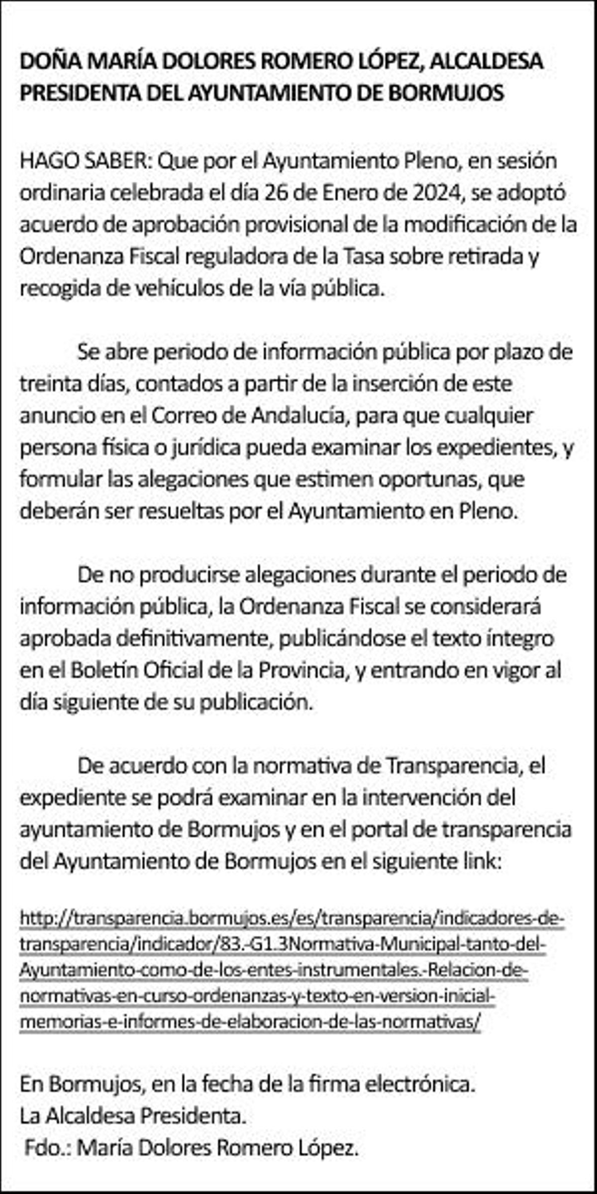 08-02-24 | Edicto Ayuntamiento de Bormujos