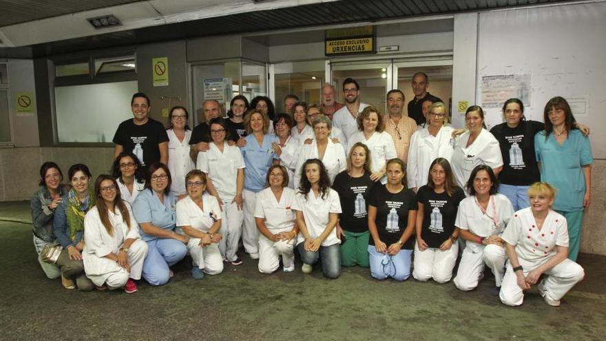 Equipo de Urgencias que atendió el último servicio del Xeral. //FDV