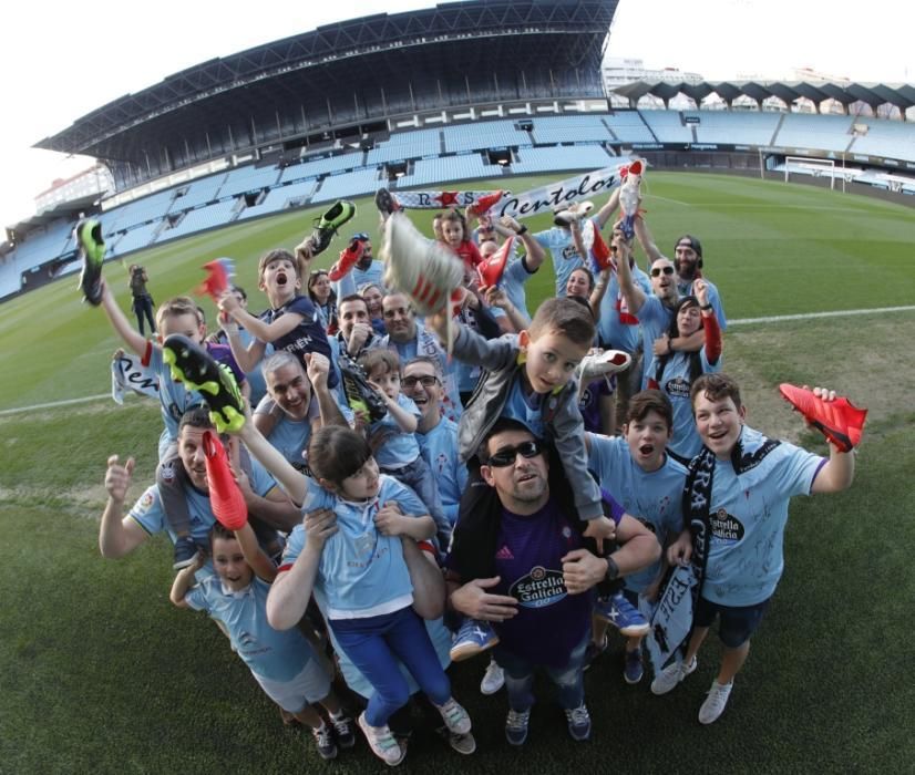 La afición del Celta se calza las botas del jugador número doce