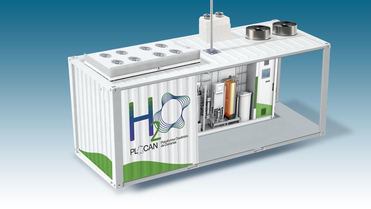 Infografía del electrolizador del que consta H2Verde