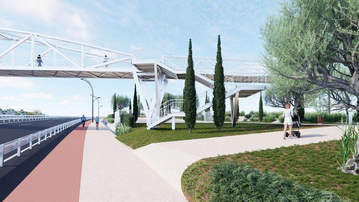 Fotogalería | Así será la nueva pasarela peatonal de la Ronda Sureste