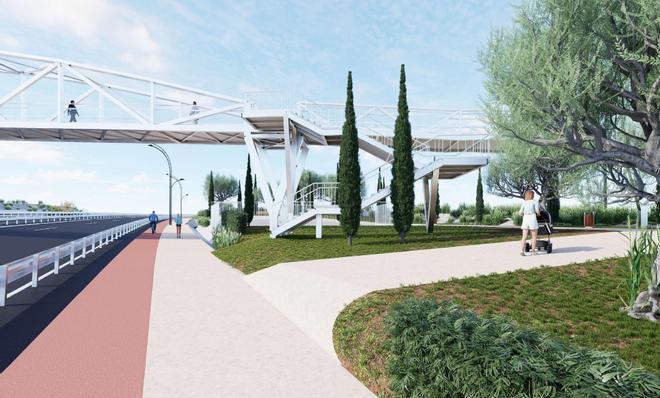 Fotogalería | Así será la nueva pasarela peatonal de la Ronda Sureste