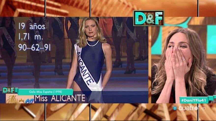 Así reaccionaba Vanesa Romero en un programa de Cuatro al verse como Miss Alicante en 1998