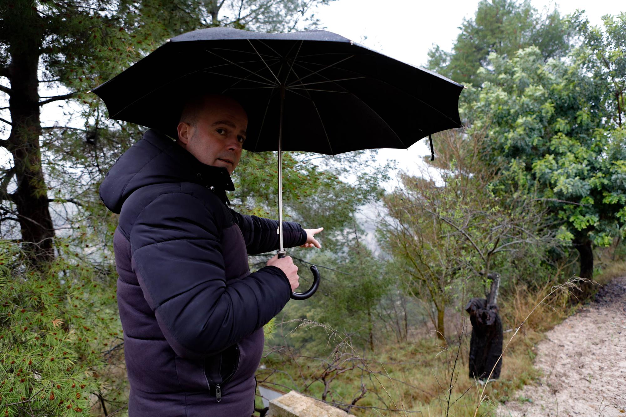 Las lluvias agravan el riesgo de derrumbes en el barranco de Benillup