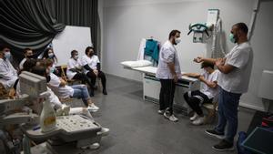 Alumnos del Instituto Bonanova, durante una clase.