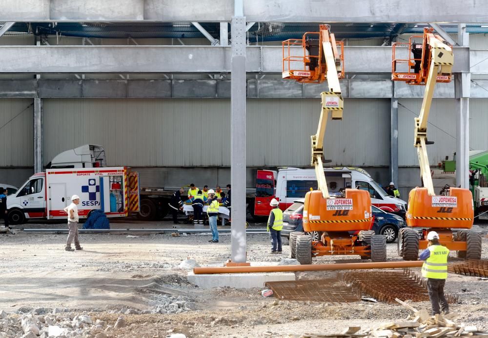 Un muerto y un herido grave en unas obras del parque empresarial de la ría de Avilés