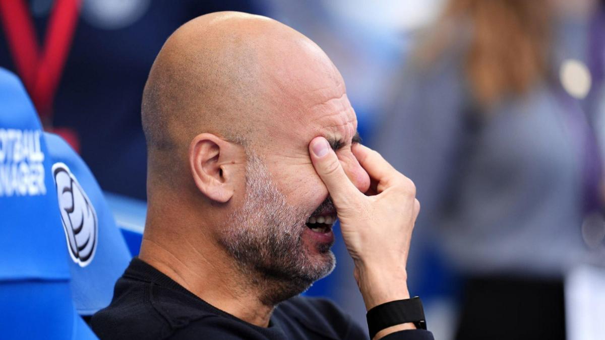 Guardiola, desquiciado ante el Brighton