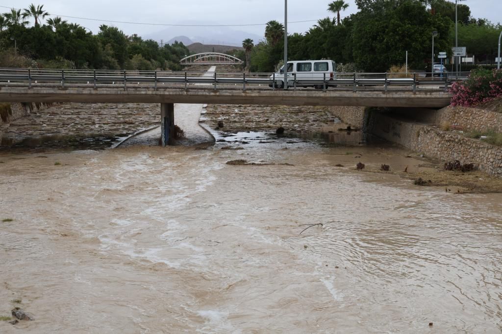 Efectos de la lluvia en la Albufereta y el barranco de Alicante