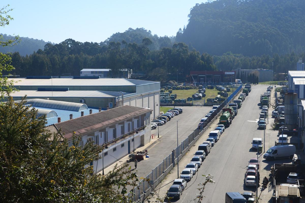 Una vista de una de las zonas del polígono de Castiñeiras, en Bueu.