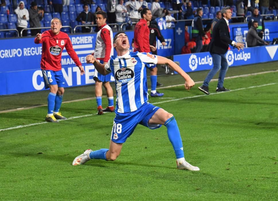 Penalti, el gol y la celebración del Dépor