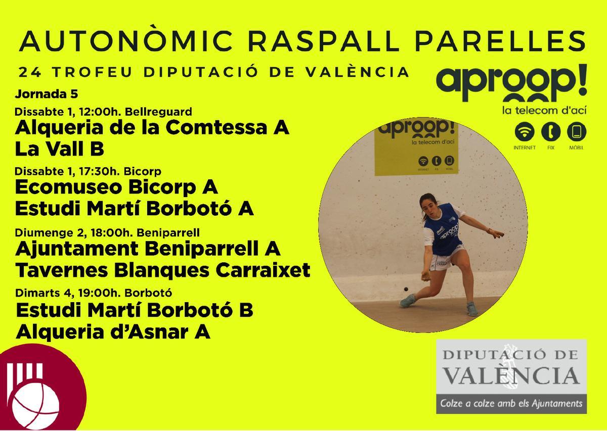 Campionat Autonòmic de raspall parelles Trofeu Diputació de València Gran Premi aproop! telecom