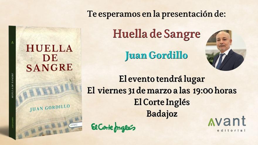 Juan Gordillo presenta su novela &#039;Huella de sangre&#039;