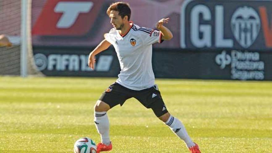 Fernando Cano, en un partido con elValencia Mestalla.