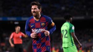 Leo Messi marcó el 3-0 tras un partido plácido para los blaugrana