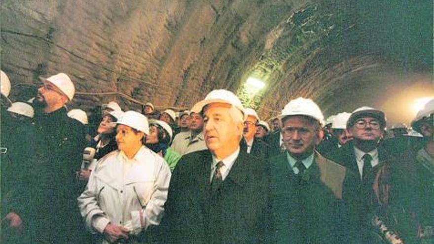 Visita de las autoridades a las obras del túnel de Sóller. | DM