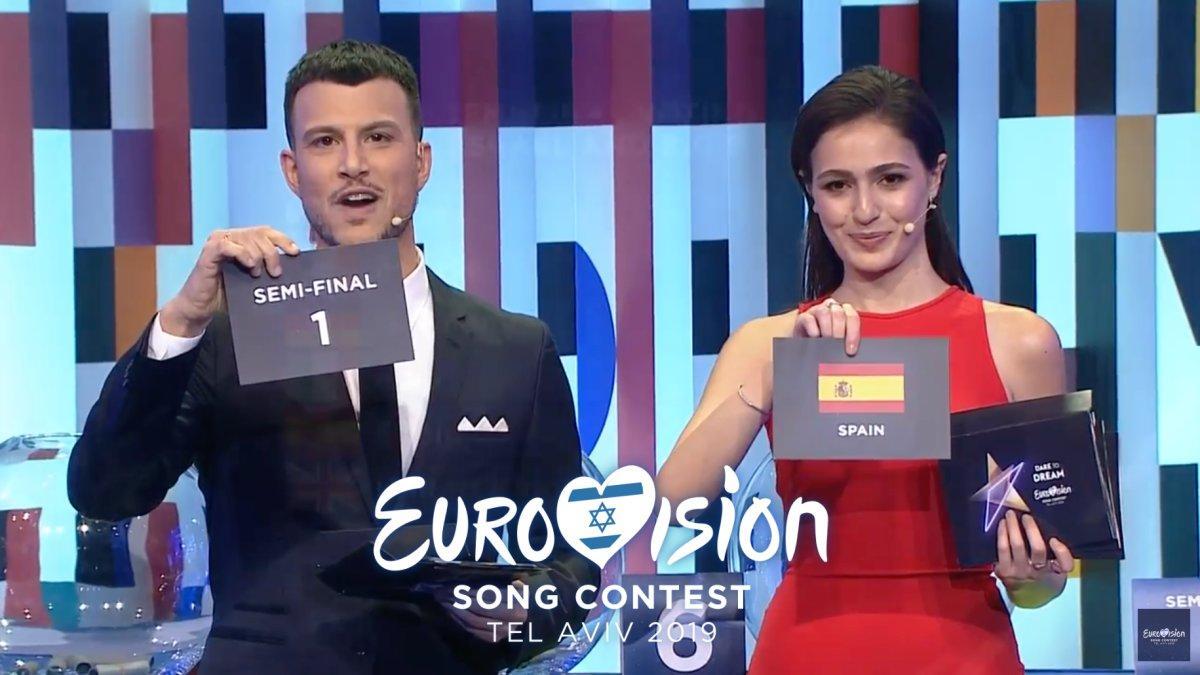 Imagen del 'Allocation Draw' (Sorteo de Semifinales) de Eurovisión 2019