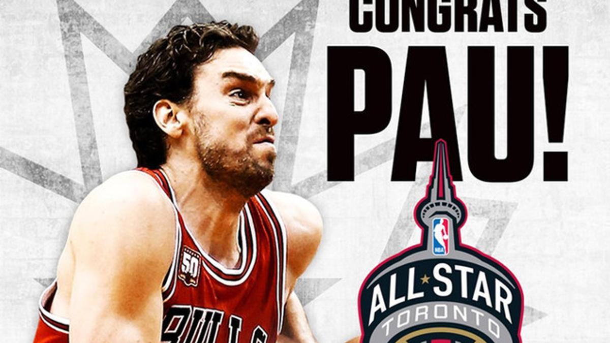 La NBA escogió a Pau Gasol para formar parte del equipo del Este